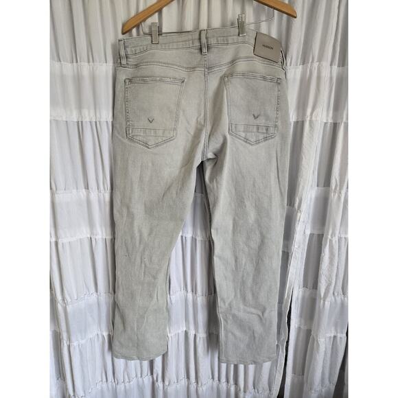 Hudson Mens 36x28 Blake Slim Straight Sky Grey Jeans Classic Modern Stretch - Picture 6 of 12